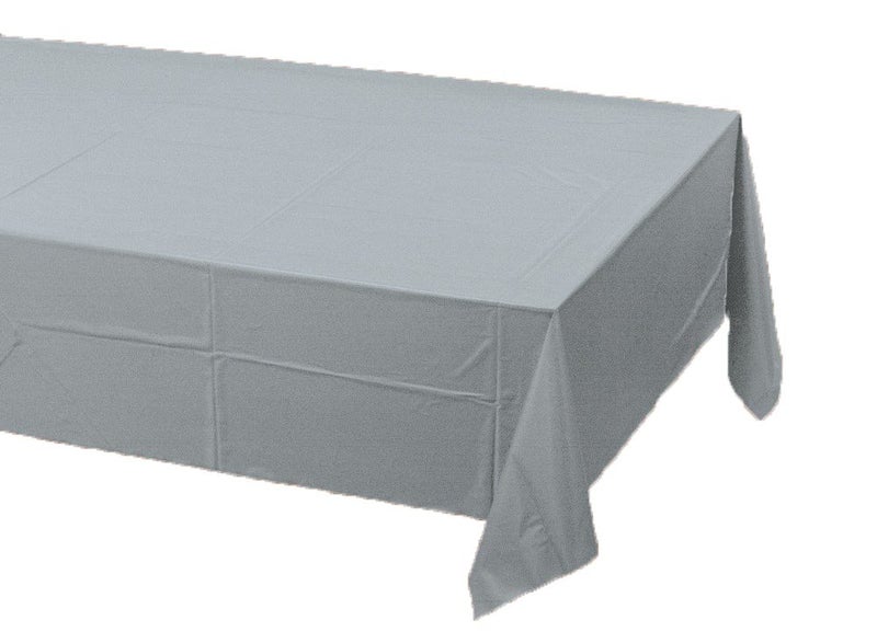 Creative Converting TABLECOVER 54"X 108" TIS/POLY, 54" x 108", Silver
